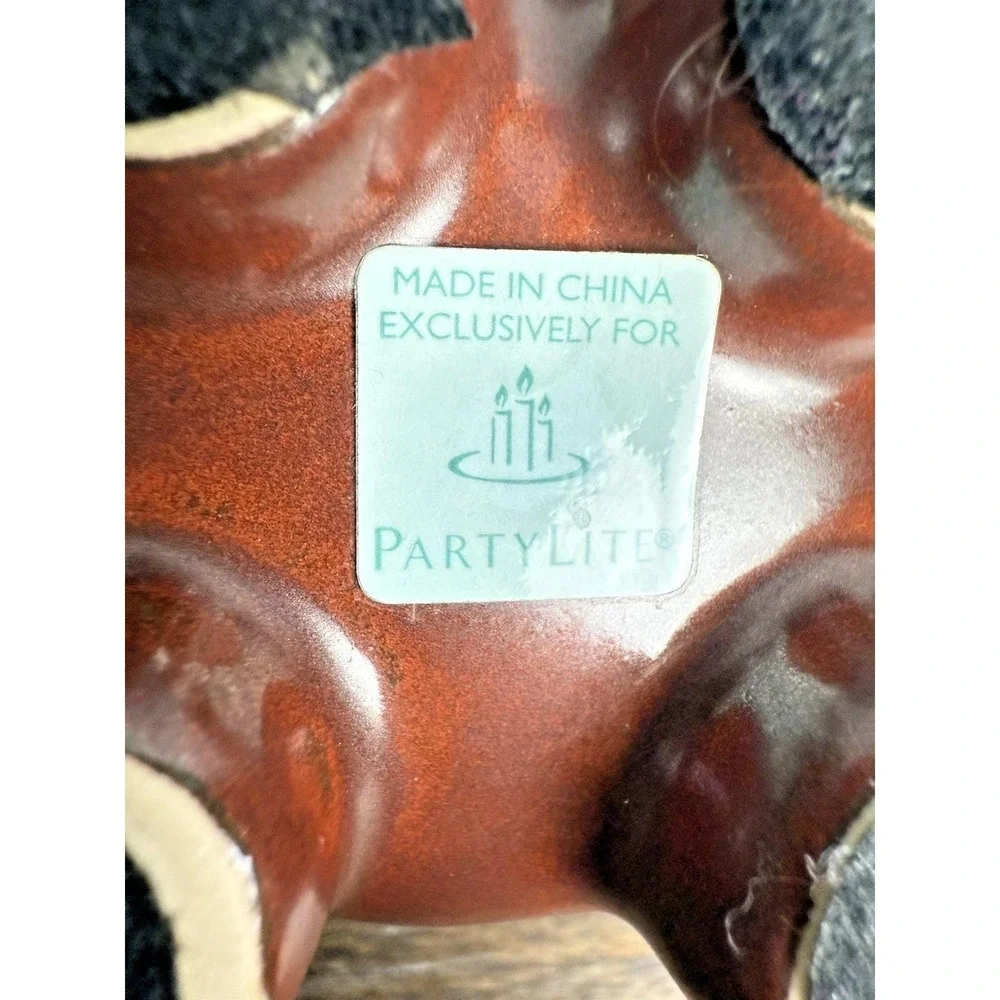 PartyLite Elephant Tealight Candle Holder Ceramic Safari Decor 1990s Brown - Picture 6 of 14